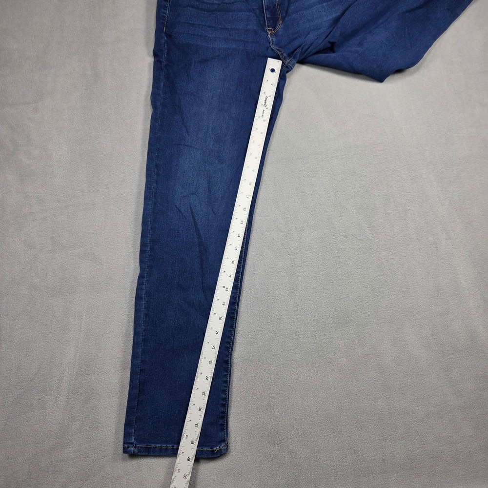 Angels Jeans Women 10 Blue Straight Everluxe Lift Straight Stretch Dark Wash - Picture 2 of 10